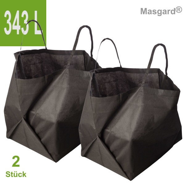 2x Breathable compost bag garden bag 343 L