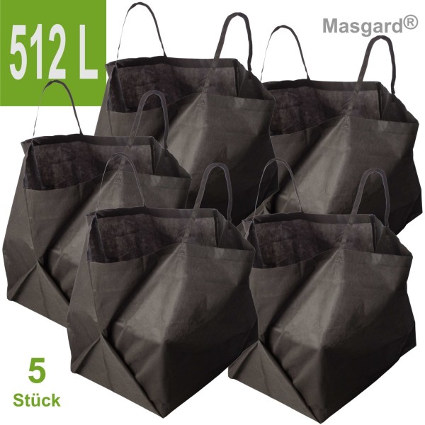 5x Atmungsaktiver Kompostsack Gartensack 512 L