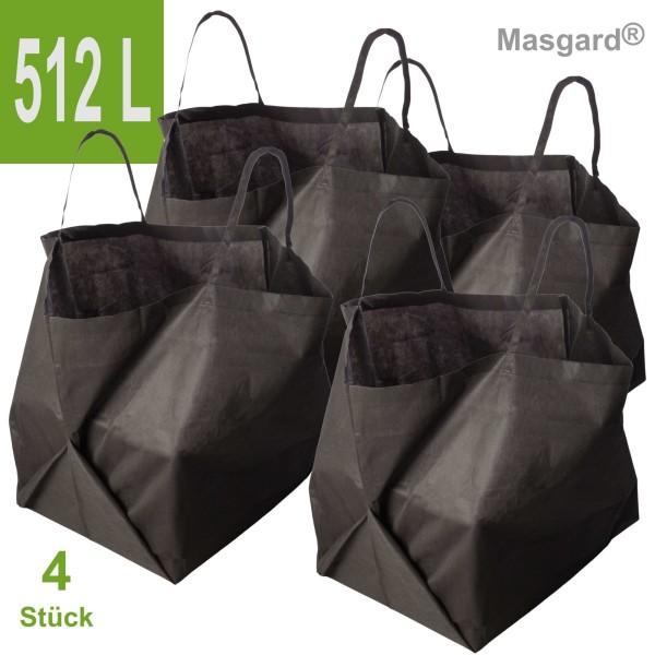 4x Atmungsaktiver Kompostsack Gartensack 512 L